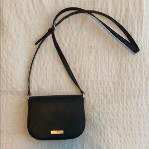 Black leather Kate Spade crossbody bag